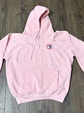 Vintage Duck Head Light Pink Fleece Hoodie Pullover - Women's